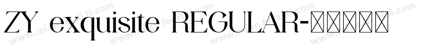 ZY exquisite REGULAR字体转换